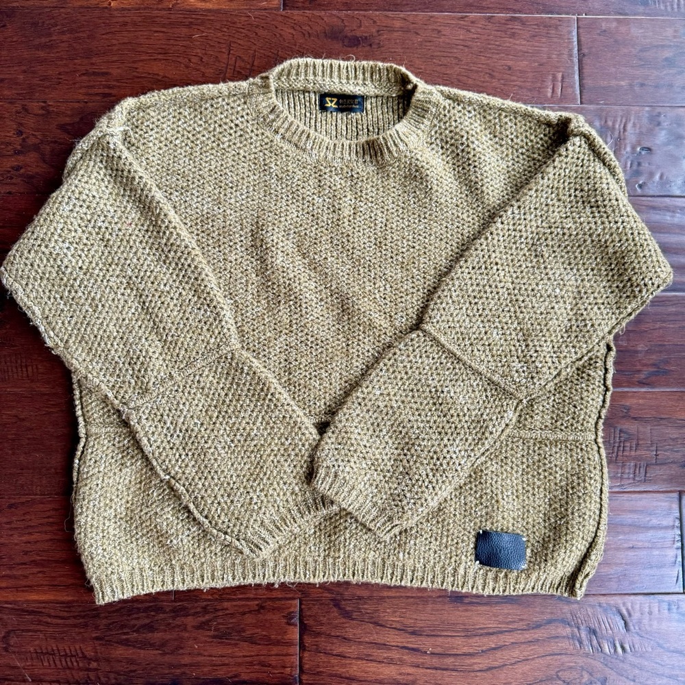 Oversized Green Knit Sweater